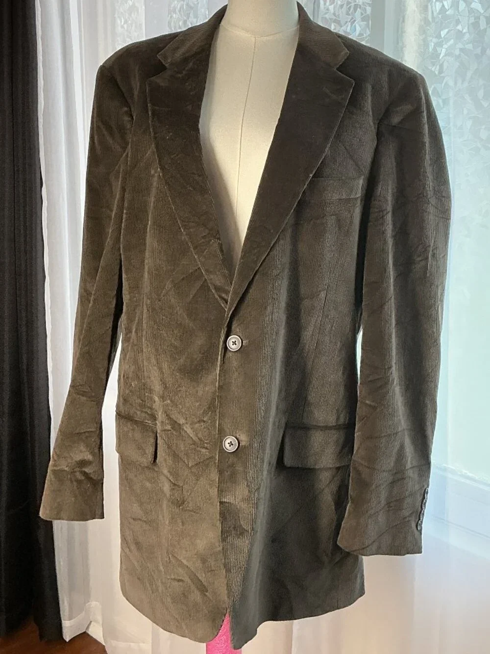 Club Room Macy’s Men’s 44L Brown Cotton Corduroy Blazer Sport Coat
